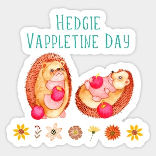 Hedgehog Valentines Day Sticker